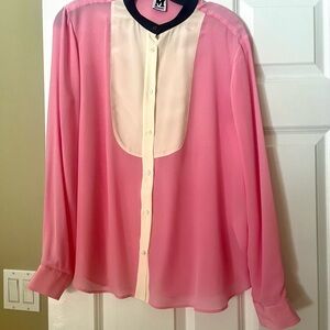 Missoni Pink and Cream Button-Up Blouse